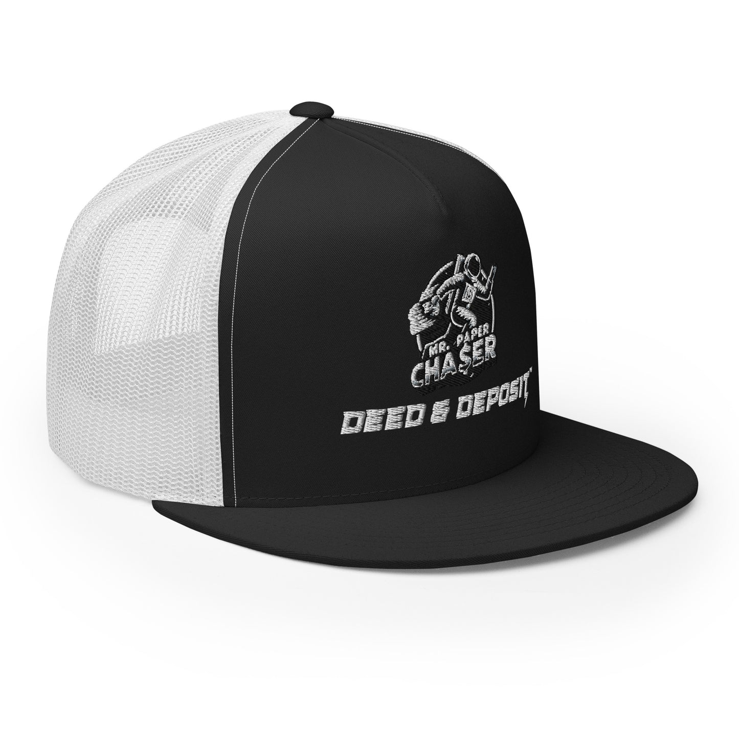 DEED & DEPOSIT™ Mr. Paper Chaser Trucker Hat