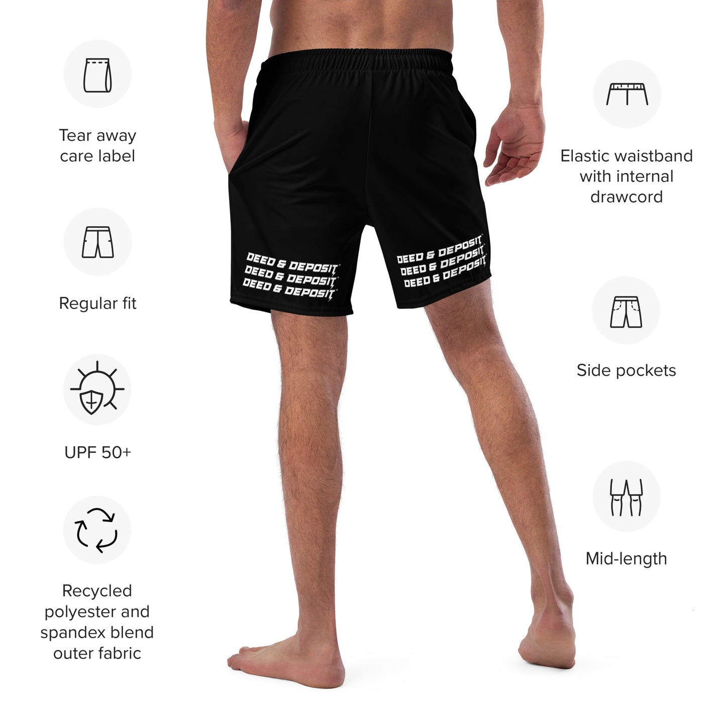 Deed & Deposit™ Logo 3 Men's Swim Trunks