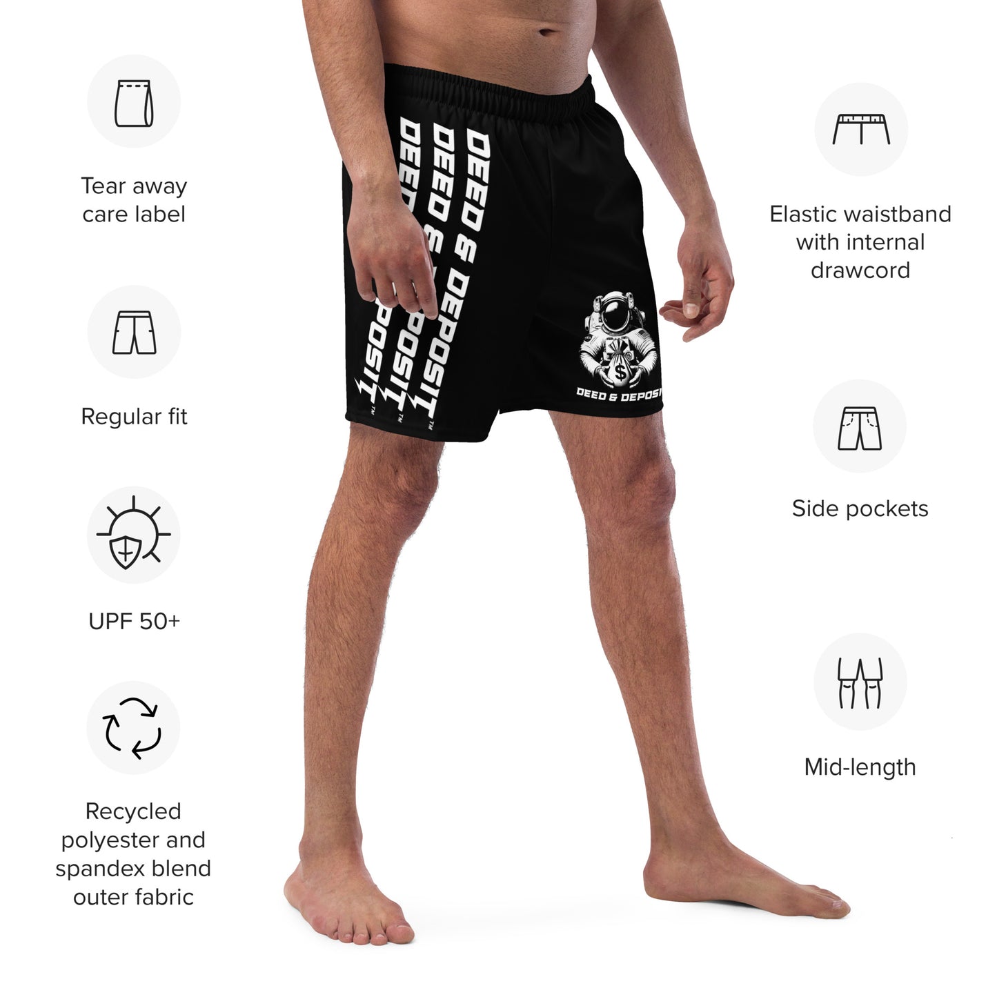 Deed & Deposit™ Logo 3 Men's Swim Trunks