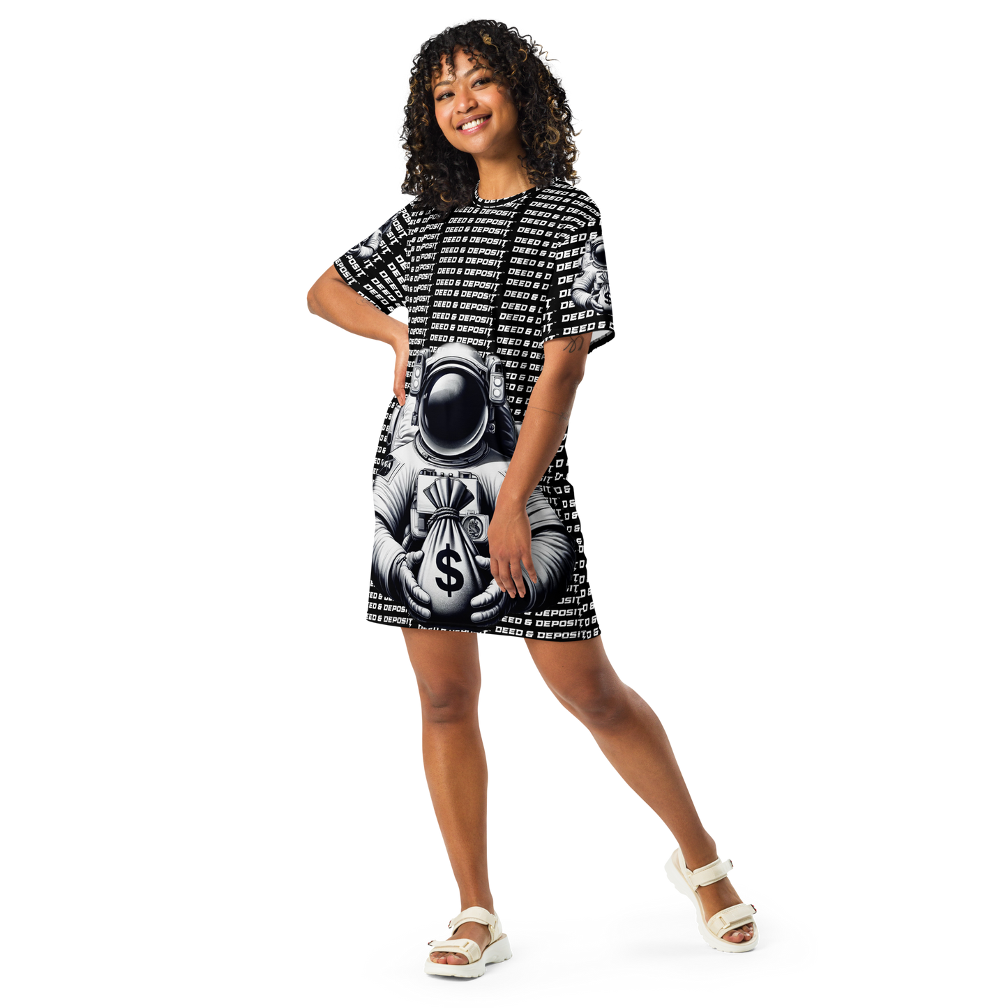 DEED & DEPOSIT™ Official Logo T-Shirt Dress