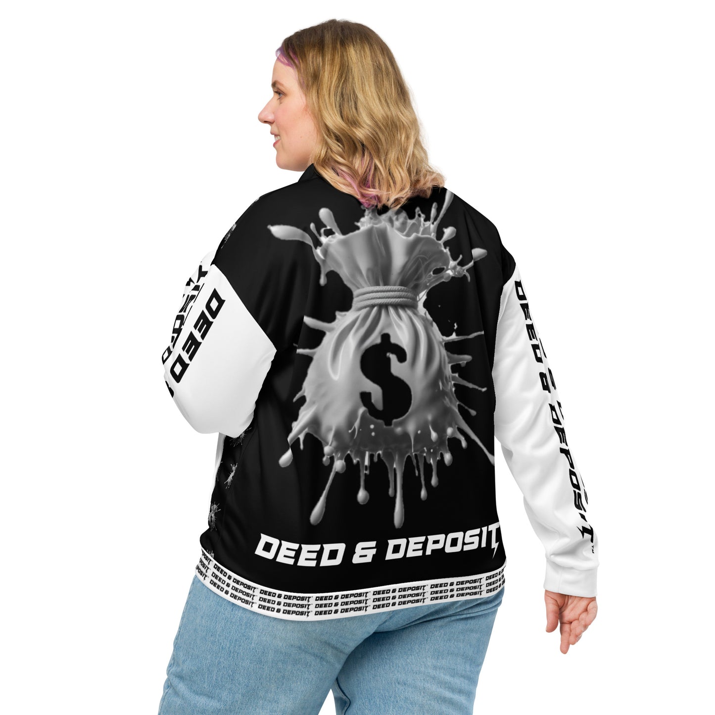 DEED & DEPOSIT™ Money Splash Bomber Jacket