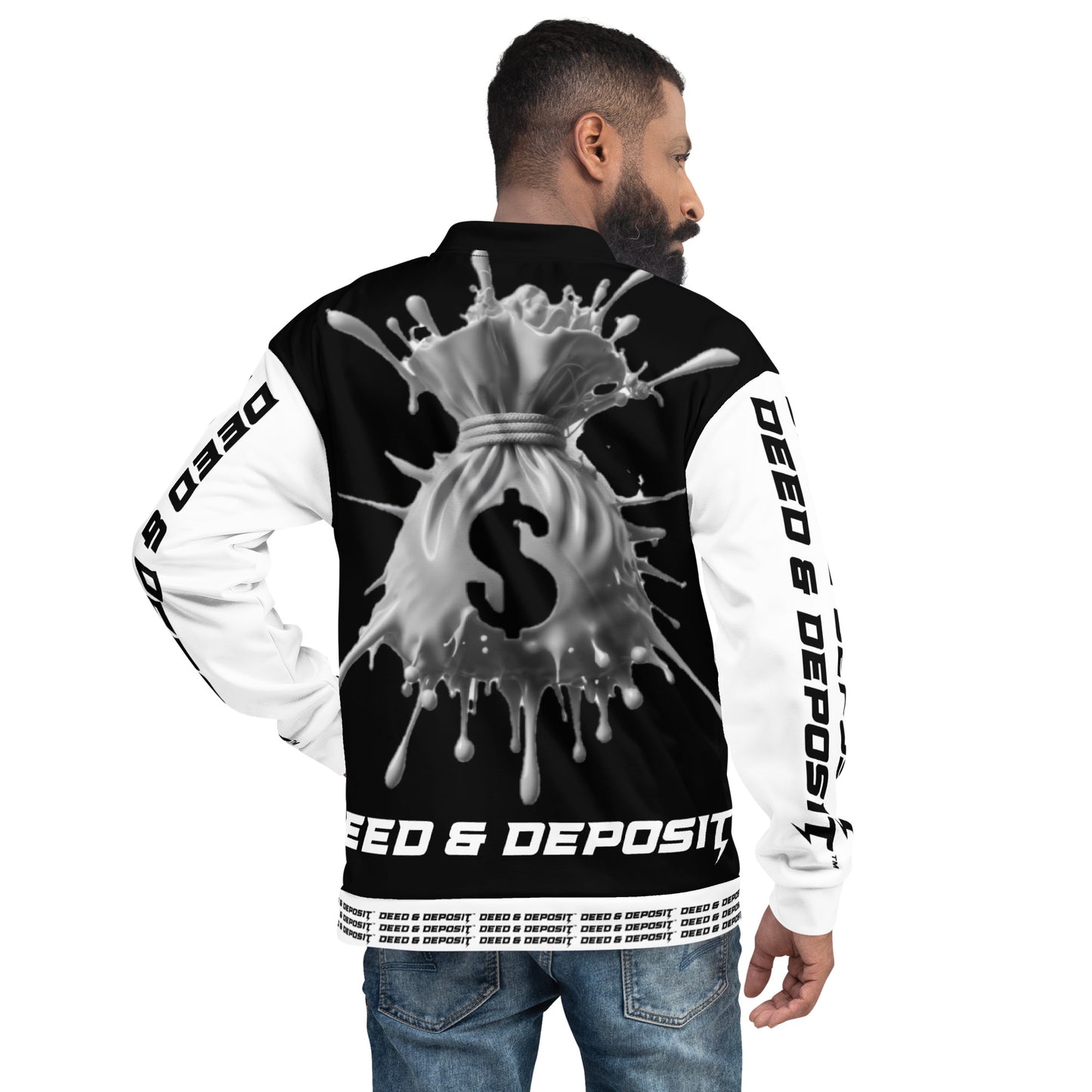 DEED & DEPOSIT™ Money Splash Bomber Jacket