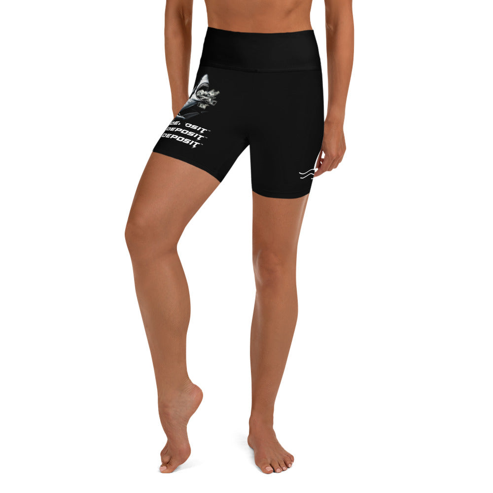 DEED & DEPOSIT™ Shark Money Yoga Shorts