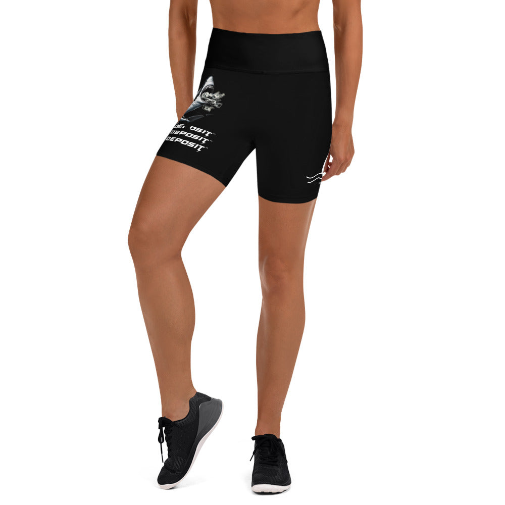 DEED & DEPOSIT™ Shark Money Yoga Shorts