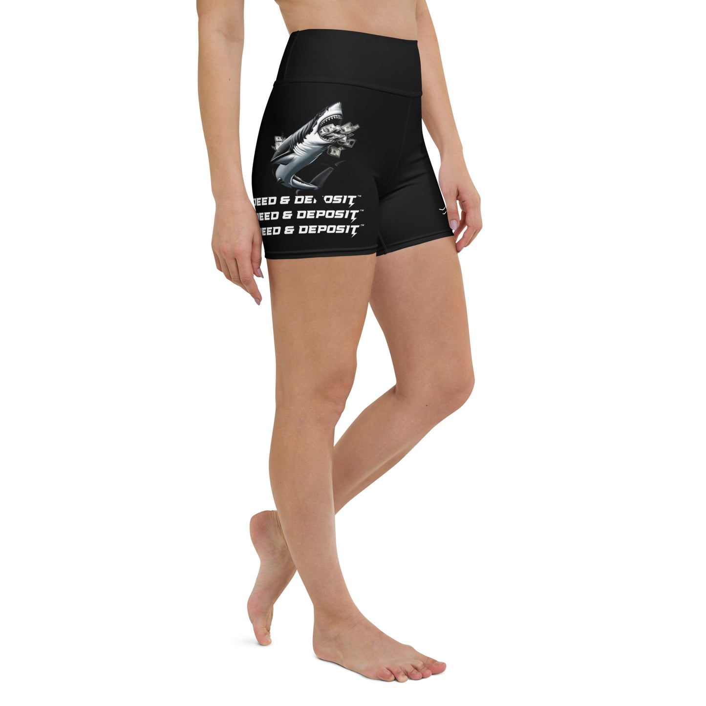 DEED & DEPOSIT™ Shark Money Yoga Shorts