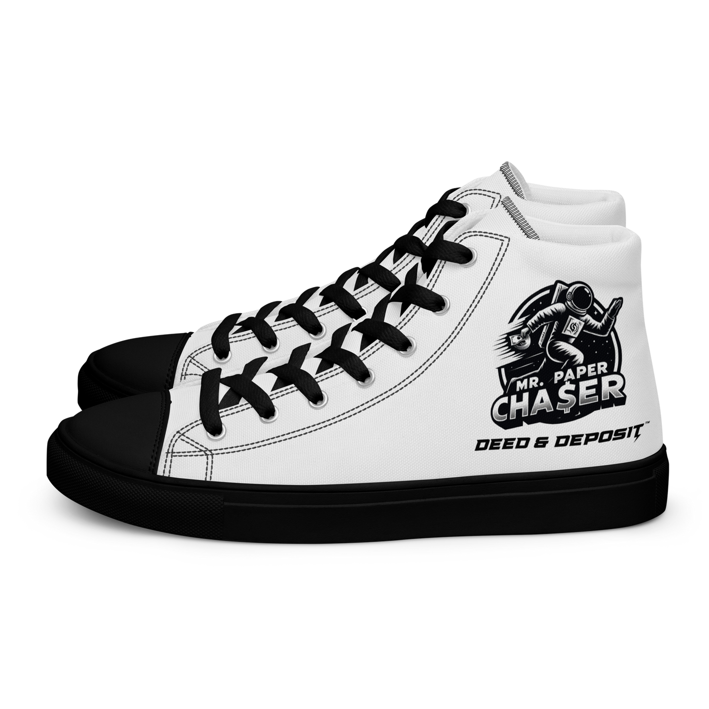 DEED & DEPOSIT™ High Top Canvas Shoes with Black Trim