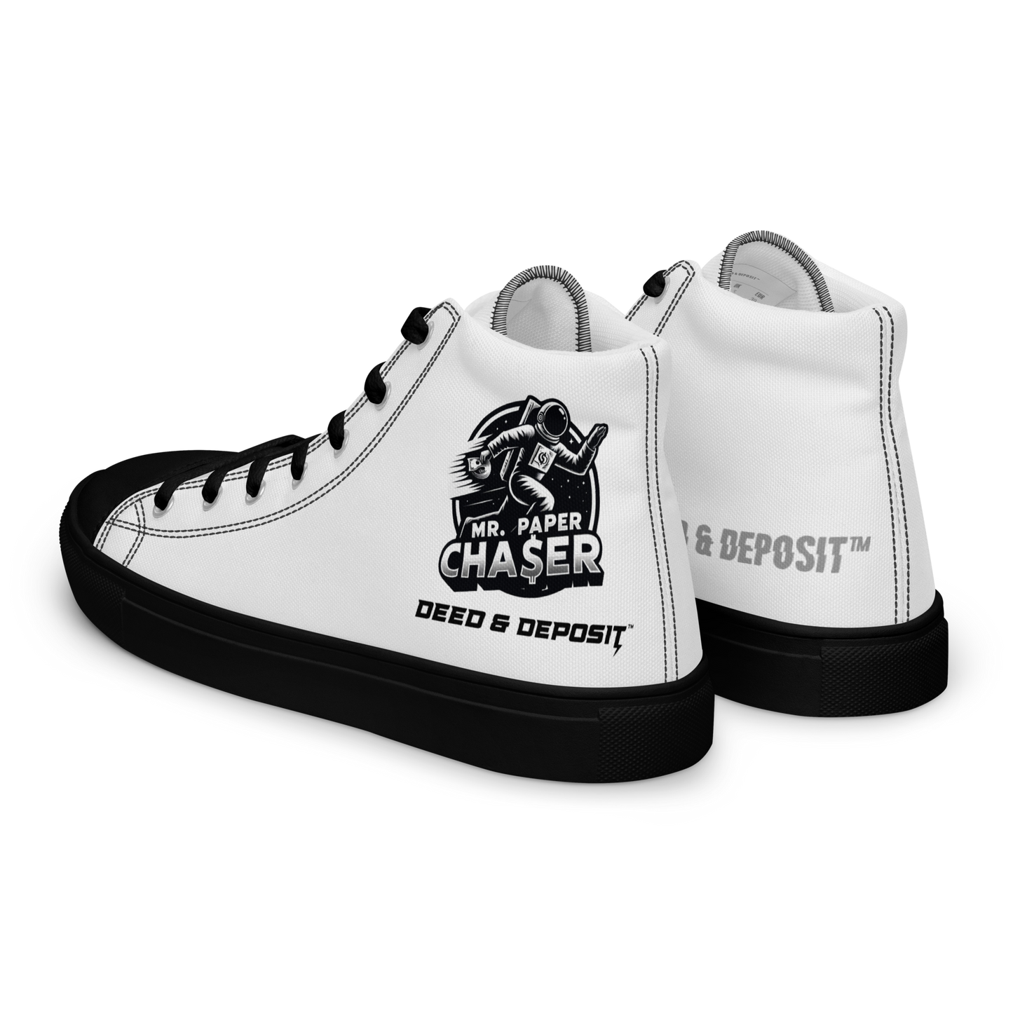 DEED & DEPOSIT™ High Top Canvas Shoes with Black Trim