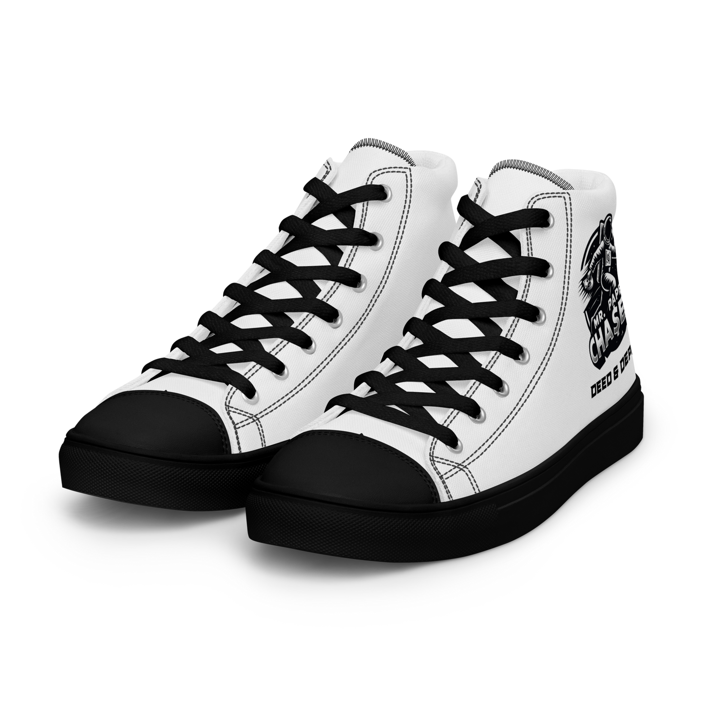 DEED & DEPOSIT™ High Top Canvas Shoes with Black Trim