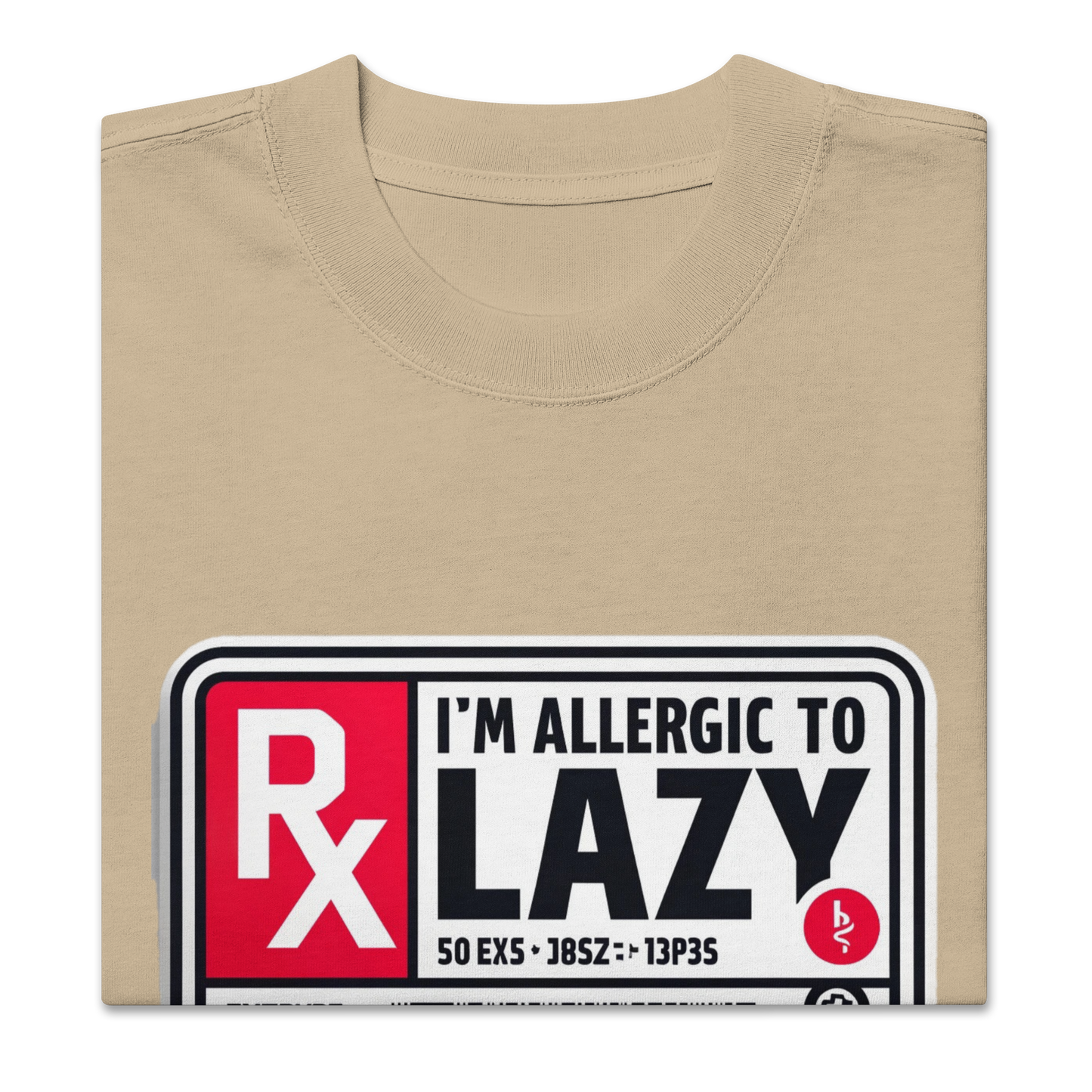 DEED & DEPOSIT™ "Allergic to Lazy" Oversized Faded T-Shirt