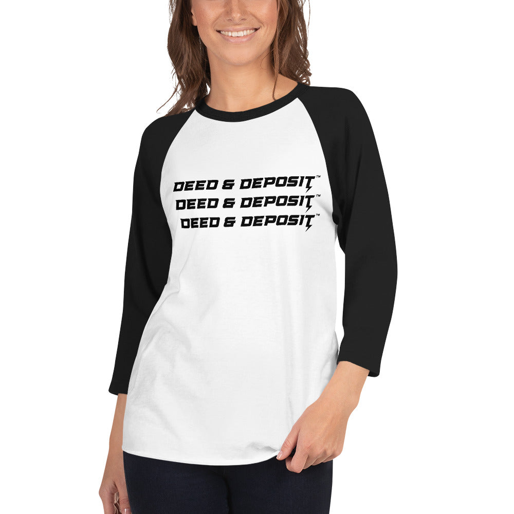 DEED & DEPOSIT™ Classic Baseball Raglan 3/4 sleeve