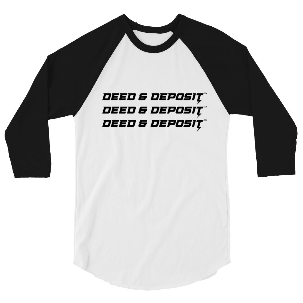 DEED & DEPOSIT™ Classic Baseball Raglan 3/4 sleeve