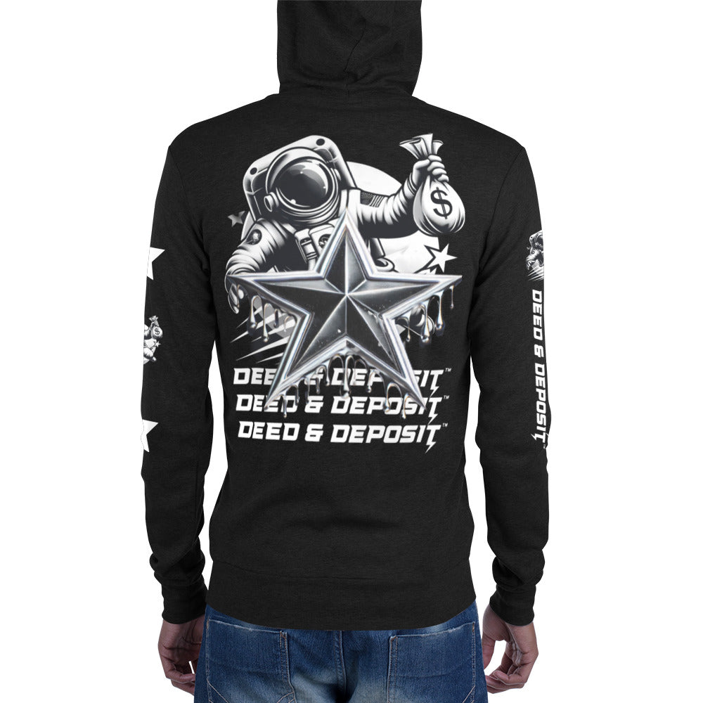 DEED & DEPOSIT™ Shooting Star Zip Hoodie