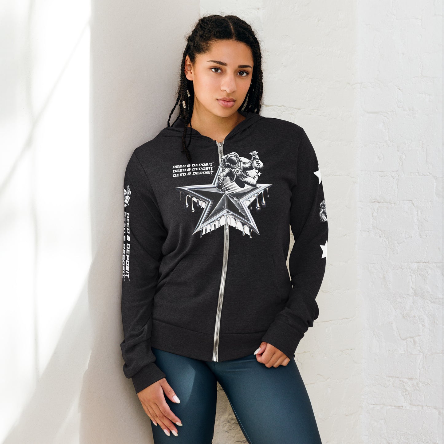 DEED & DEPOSIT™ Shooting Star Zip Hoodie