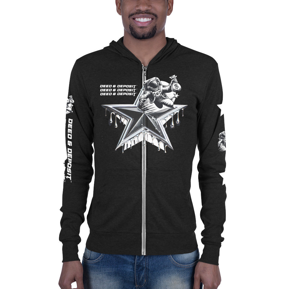 DEED & DEPOSIT™ Shooting Star Zip Hoodie