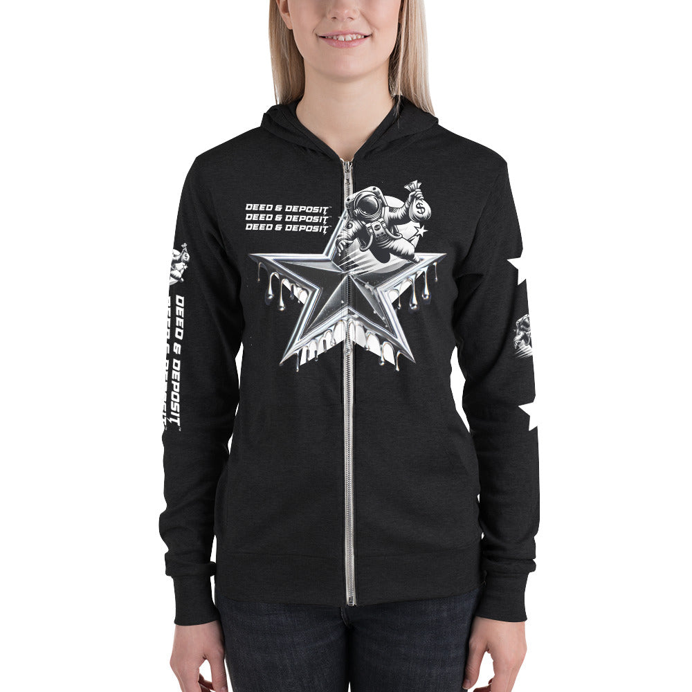 DEED & DEPOSIT™ Shooting Star Zip Hoodie