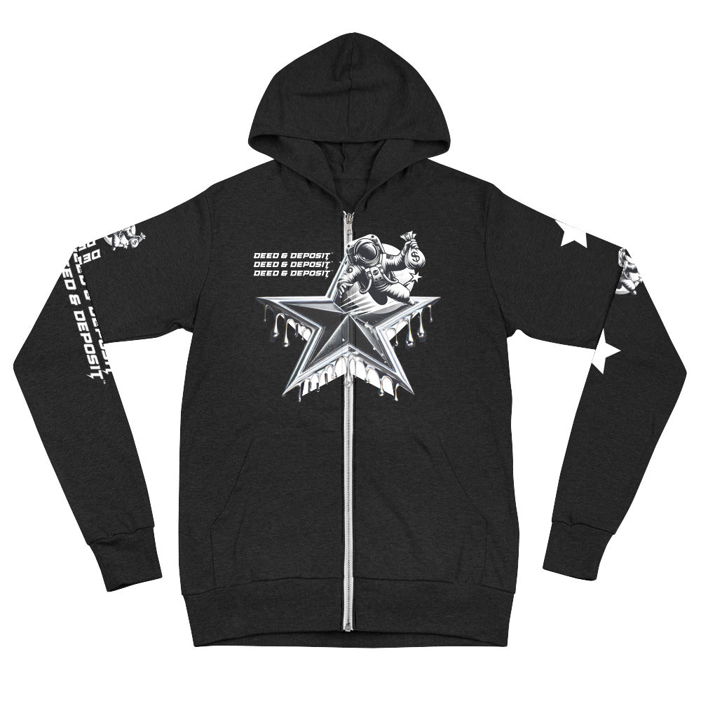 DEED & DEPOSIT™ Shooting Star Zip Hoodie