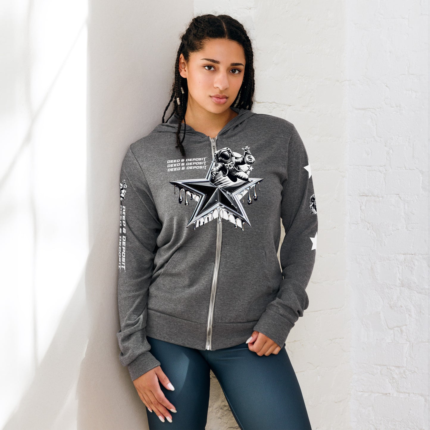 DEED & DEPOSIT™ Shooting Star Zip Hoodie