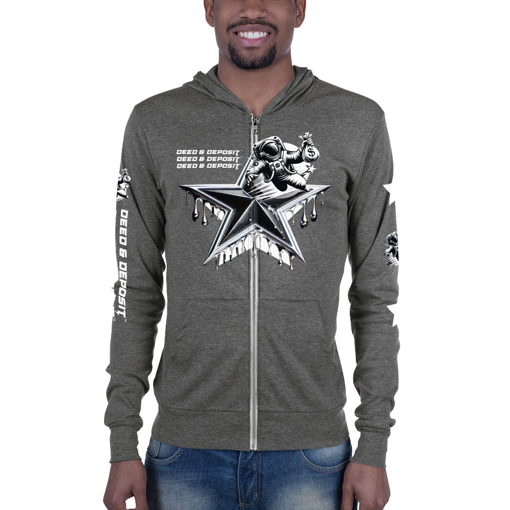 DEED & DEPOSIT™ Shooting Star Zip Hoodie