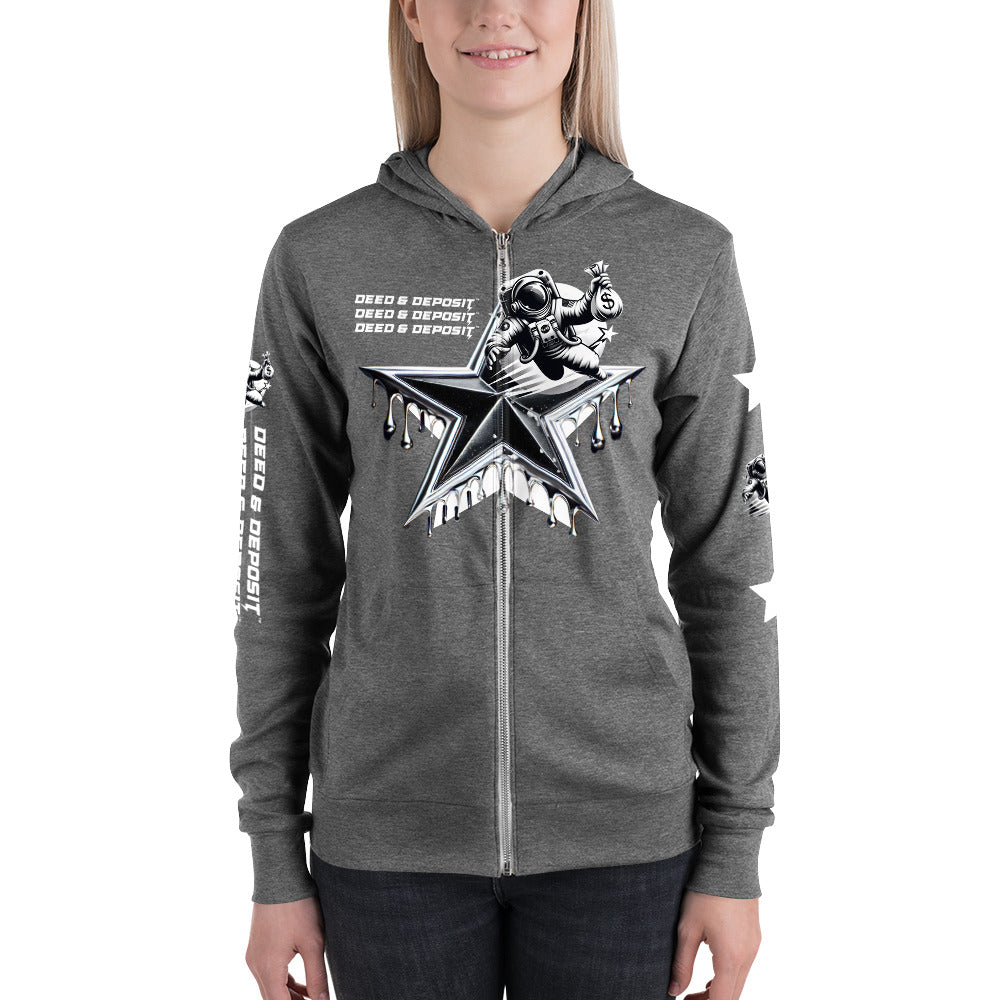 DEED & DEPOSIT™ Shooting Star Zip Hoodie