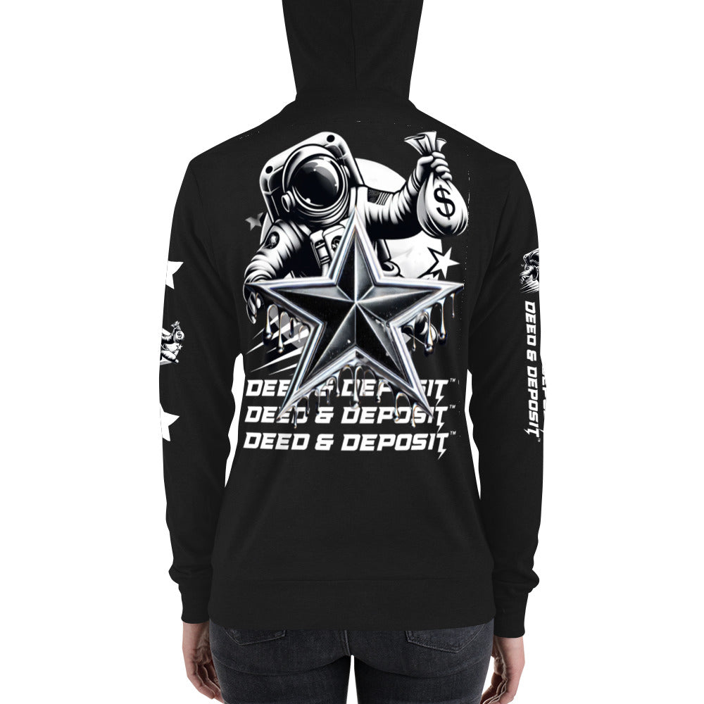 DEED & DEPOSIT™ Shooting Star Zip Hoodie