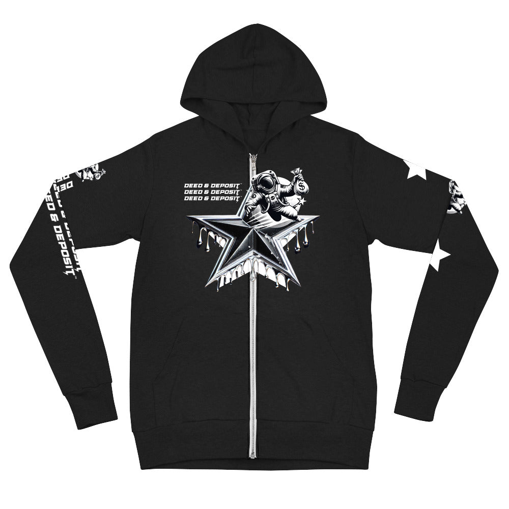 DEED & DEPOSIT™ Shooting Star Zip Hoodie