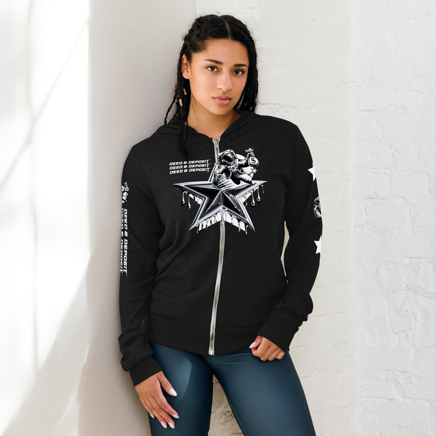 DEED & DEPOSIT™ Shooting Star Zip Hoodie