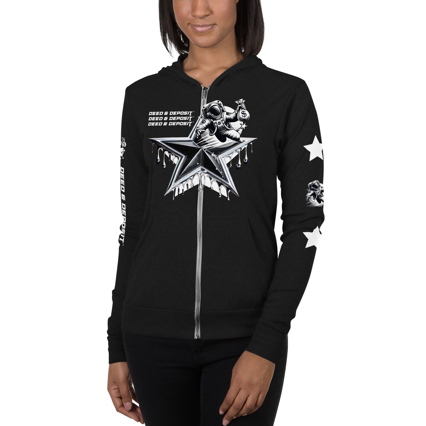 DEED & DEPOSIT™ Shooting Star Zip Hoodie