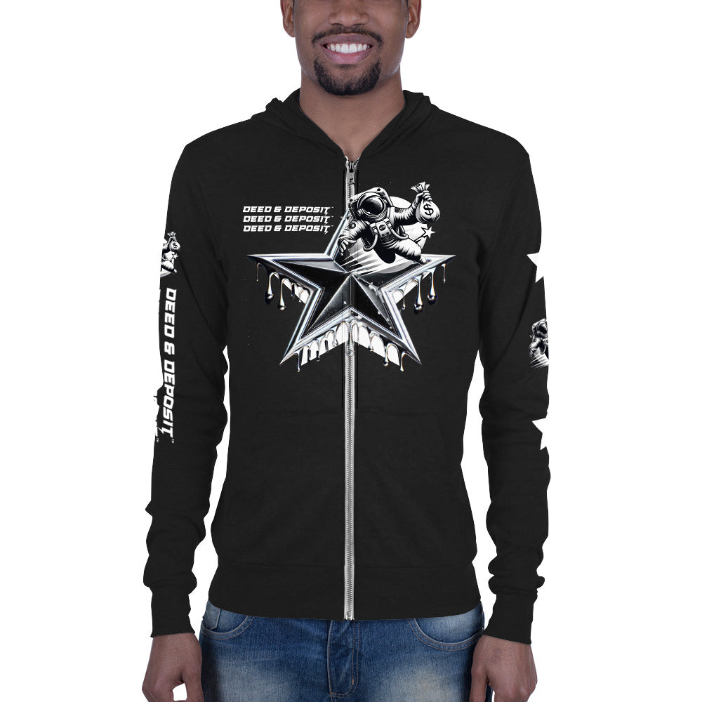 DEED & DEPOSIT™ Shooting Star Zip Hoodie