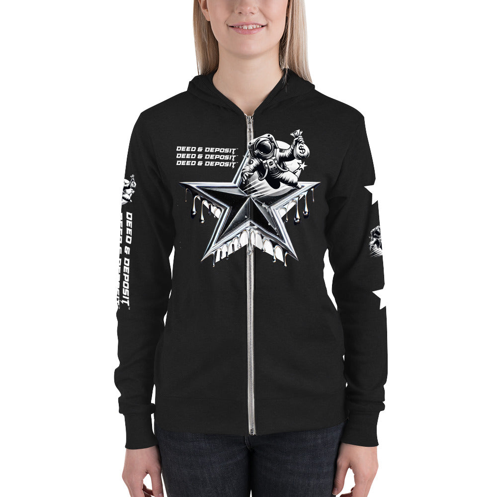 DEED & DEPOSIT™ Shooting Star Zip Hoodie