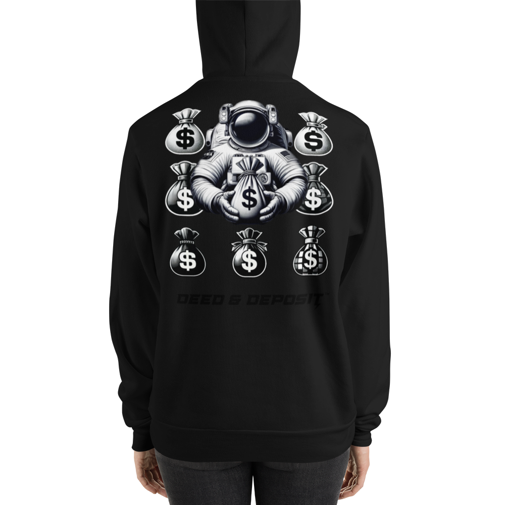 DEED & DEPOSIT™ Black on Black Logo Hoodie