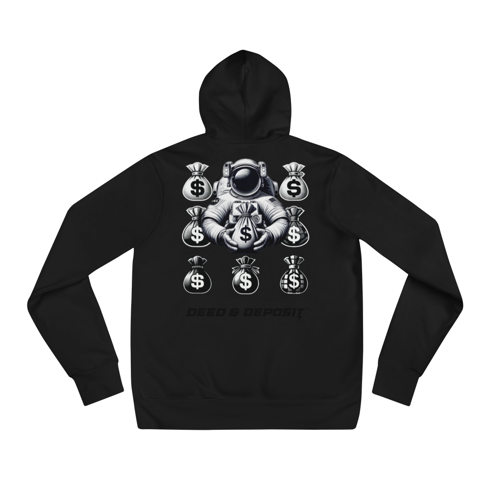 DEED & DEPOSIT™ Black on Black Logo Hoodie