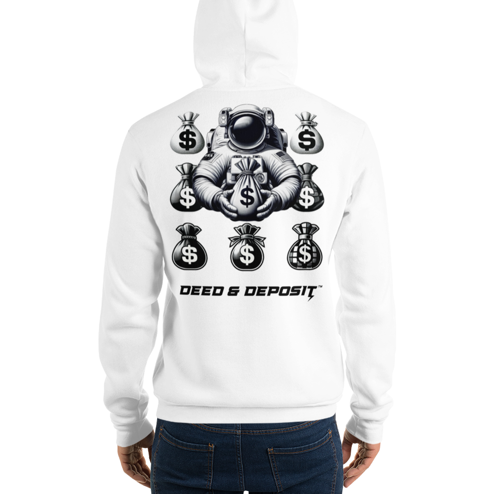 DEED & DEPOSIT™ Black on Black Logo Hoodie