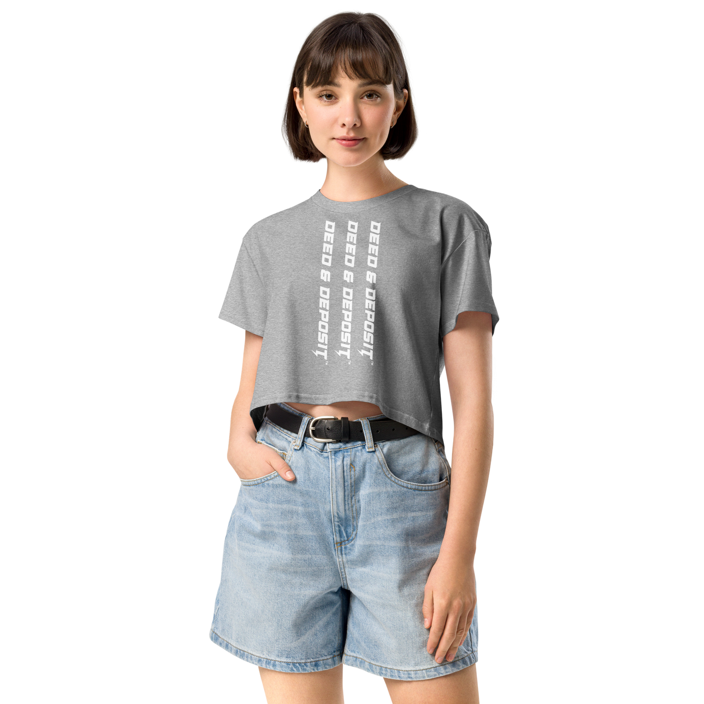 DEED & DEPOSIT™ Women's Crop Top - Logo 3