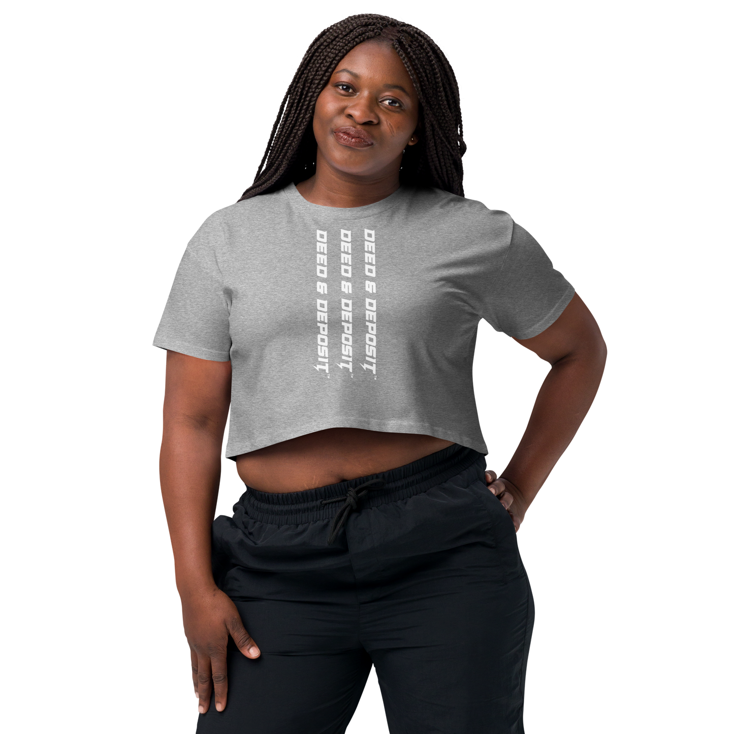 DEED & DEPOSIT™ Women's Crop Top - Logo 3