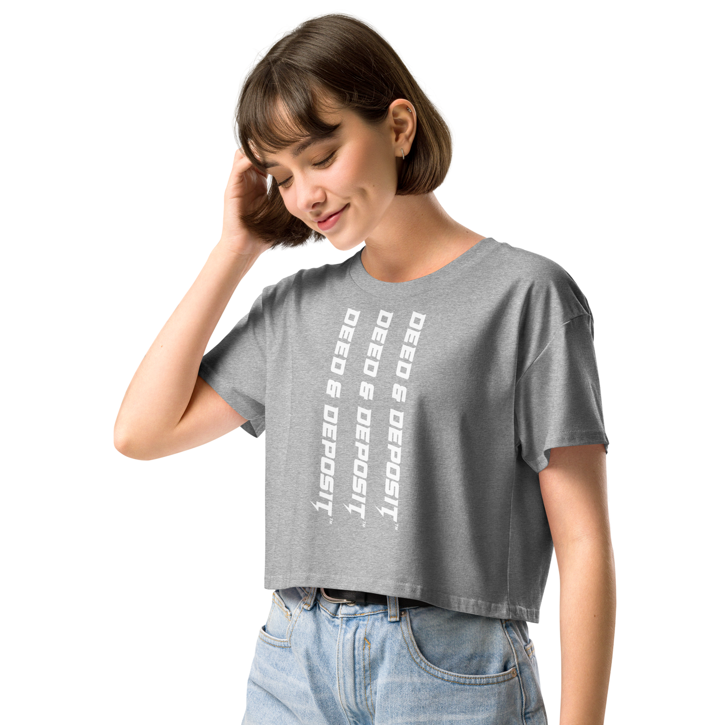 DEED & DEPOSIT™ Women's Crop Top - Logo 3