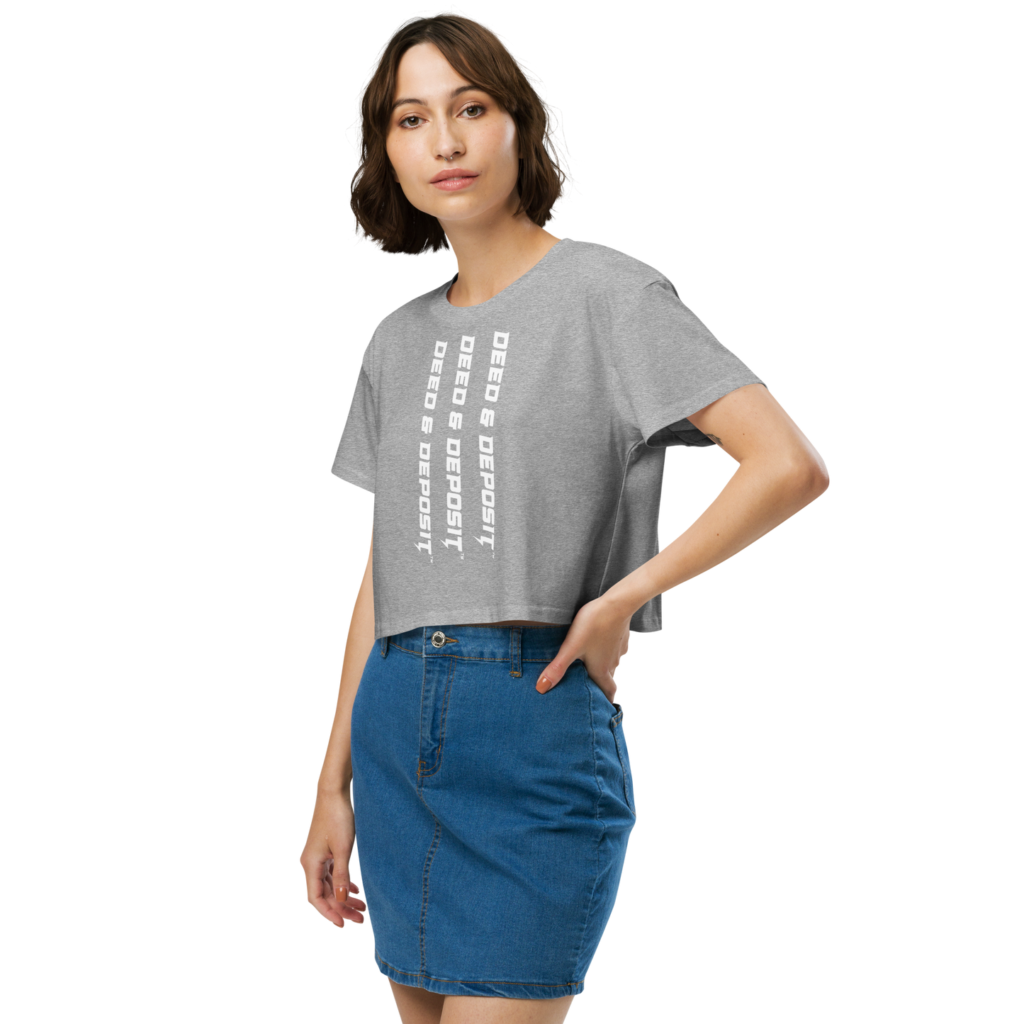 DEED & DEPOSIT™ Women's Crop Top - Logo 3