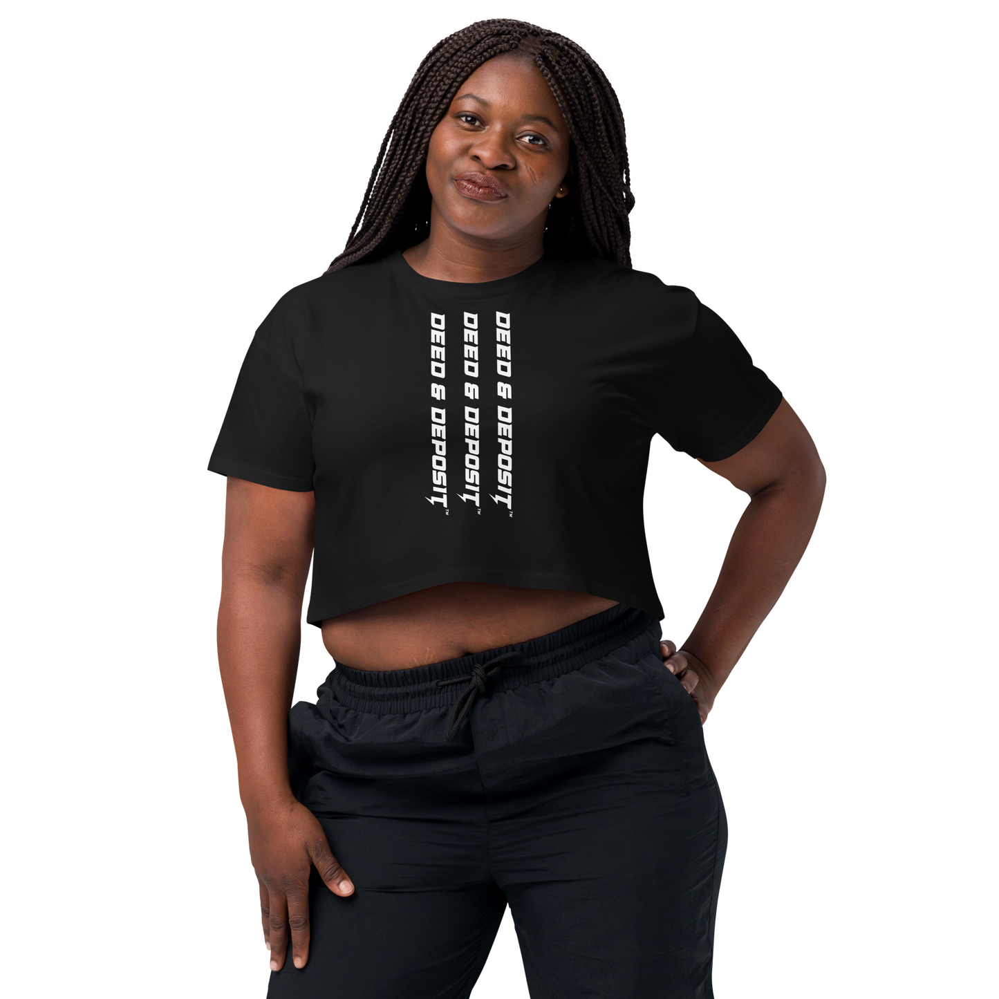 DEED & DEPOSIT™ Women's Crop Top - Logo 3