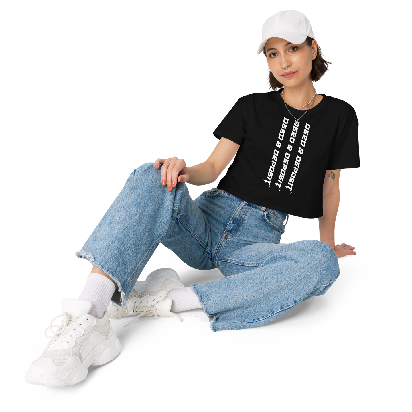 DEED & DEPOSIT™ Women's Crop Top - Logo 3