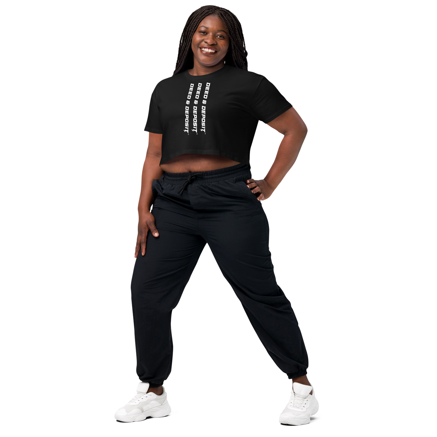 DEED & DEPOSIT™ Women's Crop Top - Logo 3