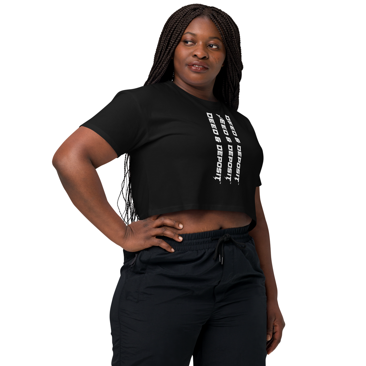 DEED & DEPOSIT™ Women's Crop Top - Logo 3