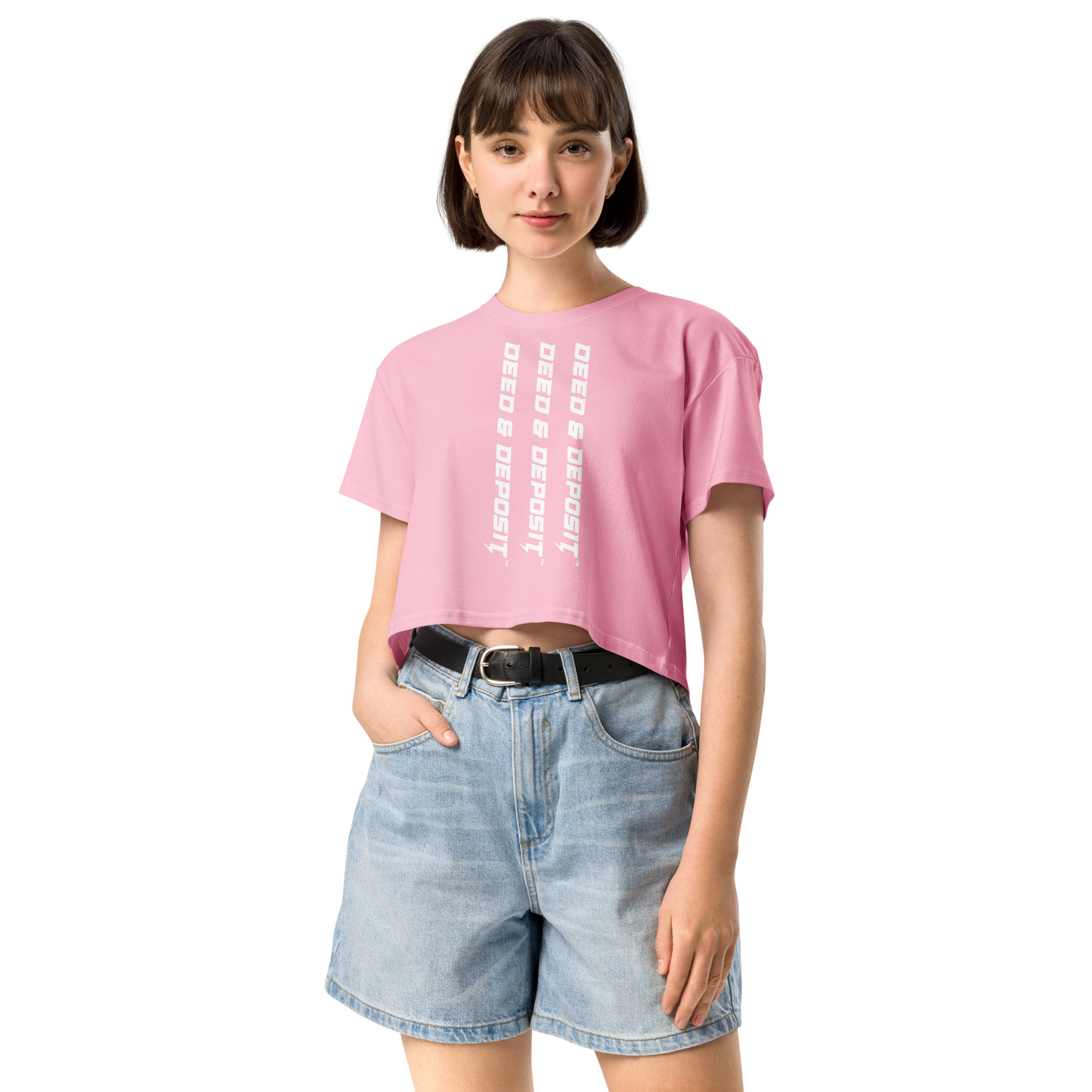 DEED & DEPOSIT™ Women's Crop Top - Logo 3