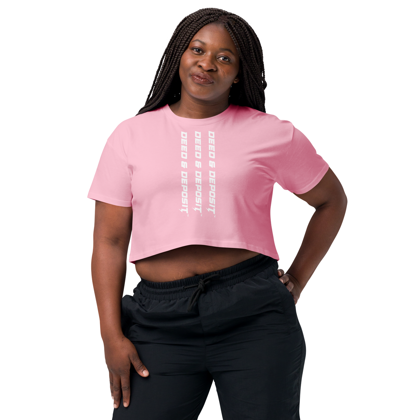 DEED & DEPOSIT™ Women's Crop Top - Logo 3