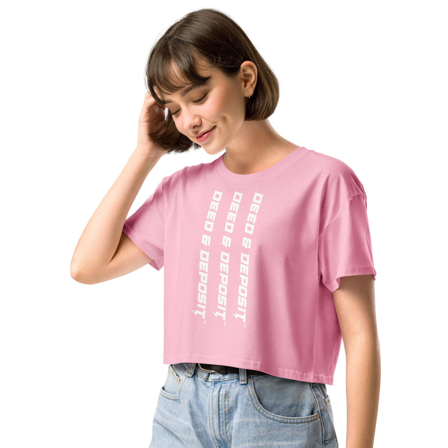 DEED & DEPOSIT™ Women's Crop Top - Logo 3