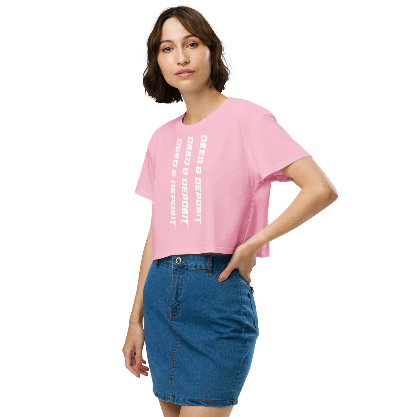 DEED & DEPOSIT™ Women's Crop Top - Logo 3