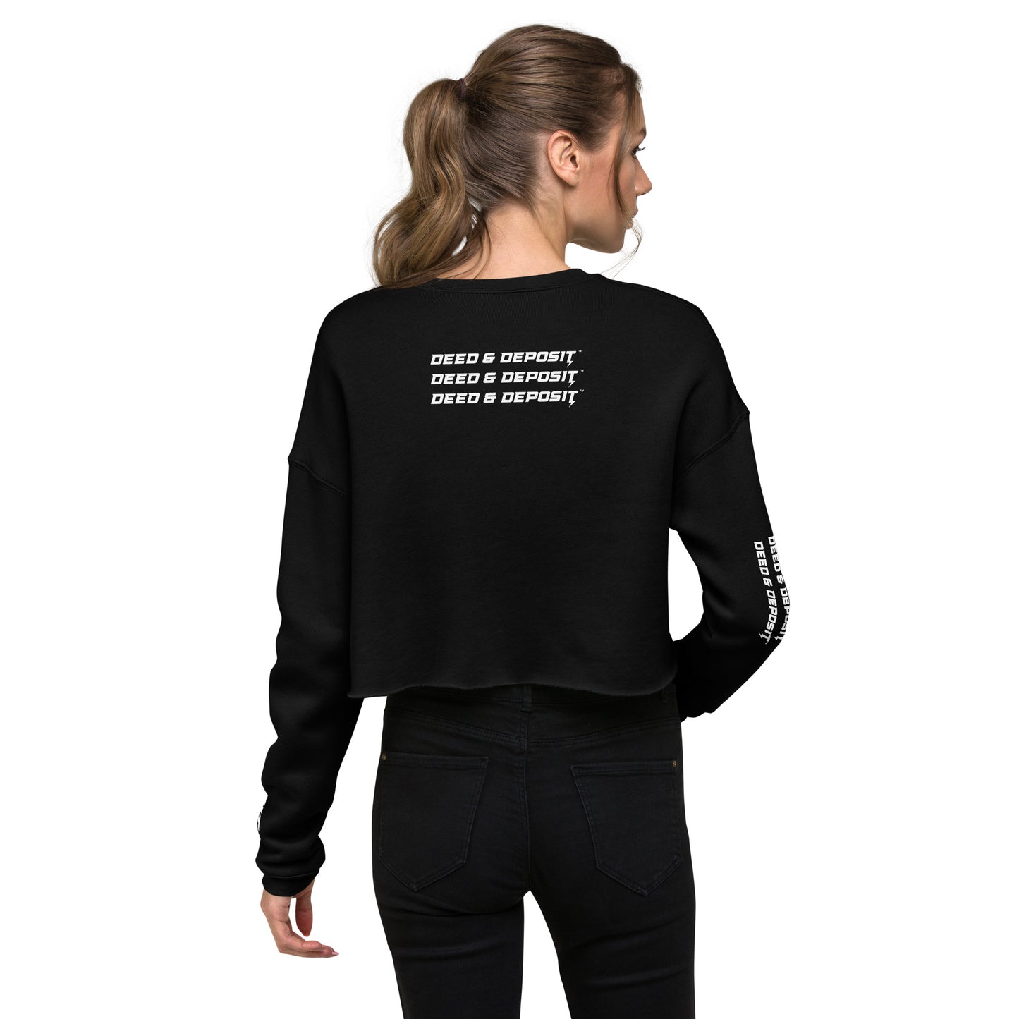 DEED & DEPOSIT™ Fleece Crop Sweatshirt