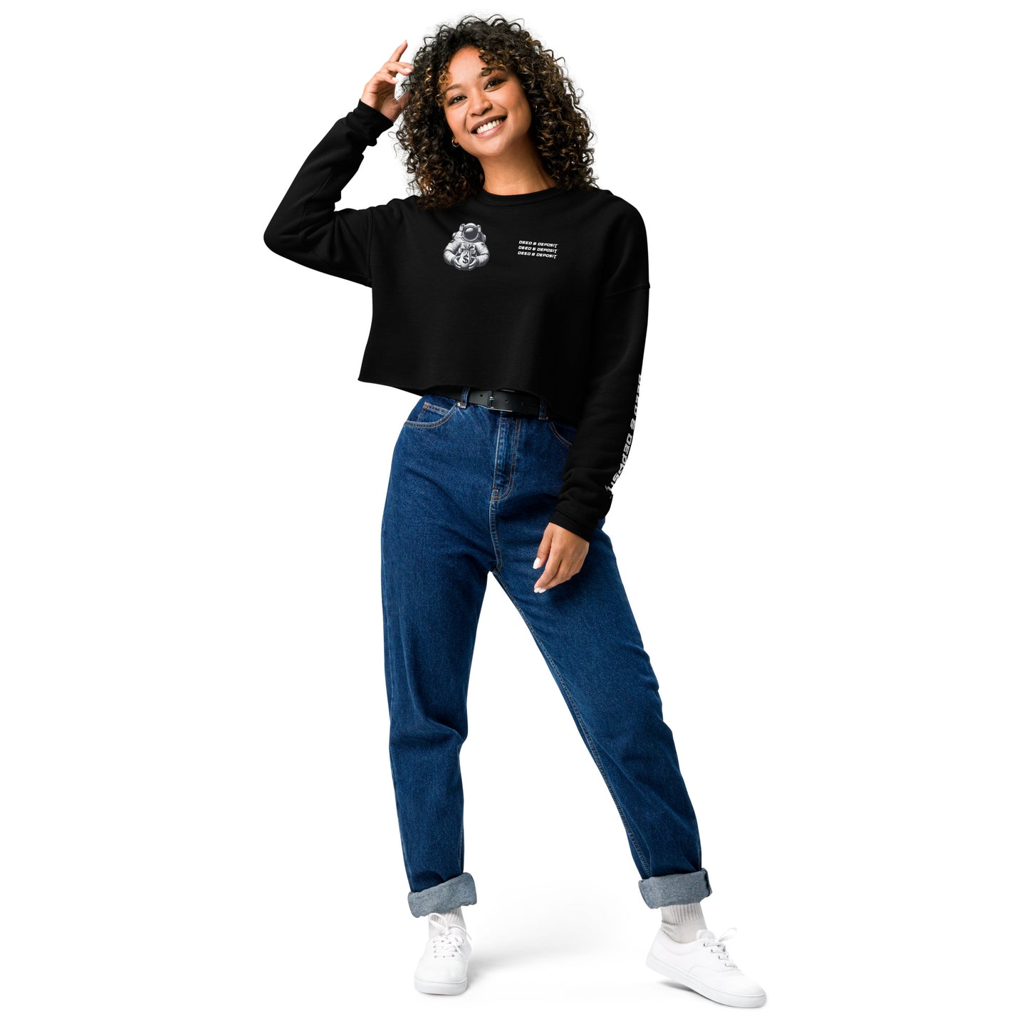 DEED & DEPOSIT™ Fleece Crop Sweatshirt