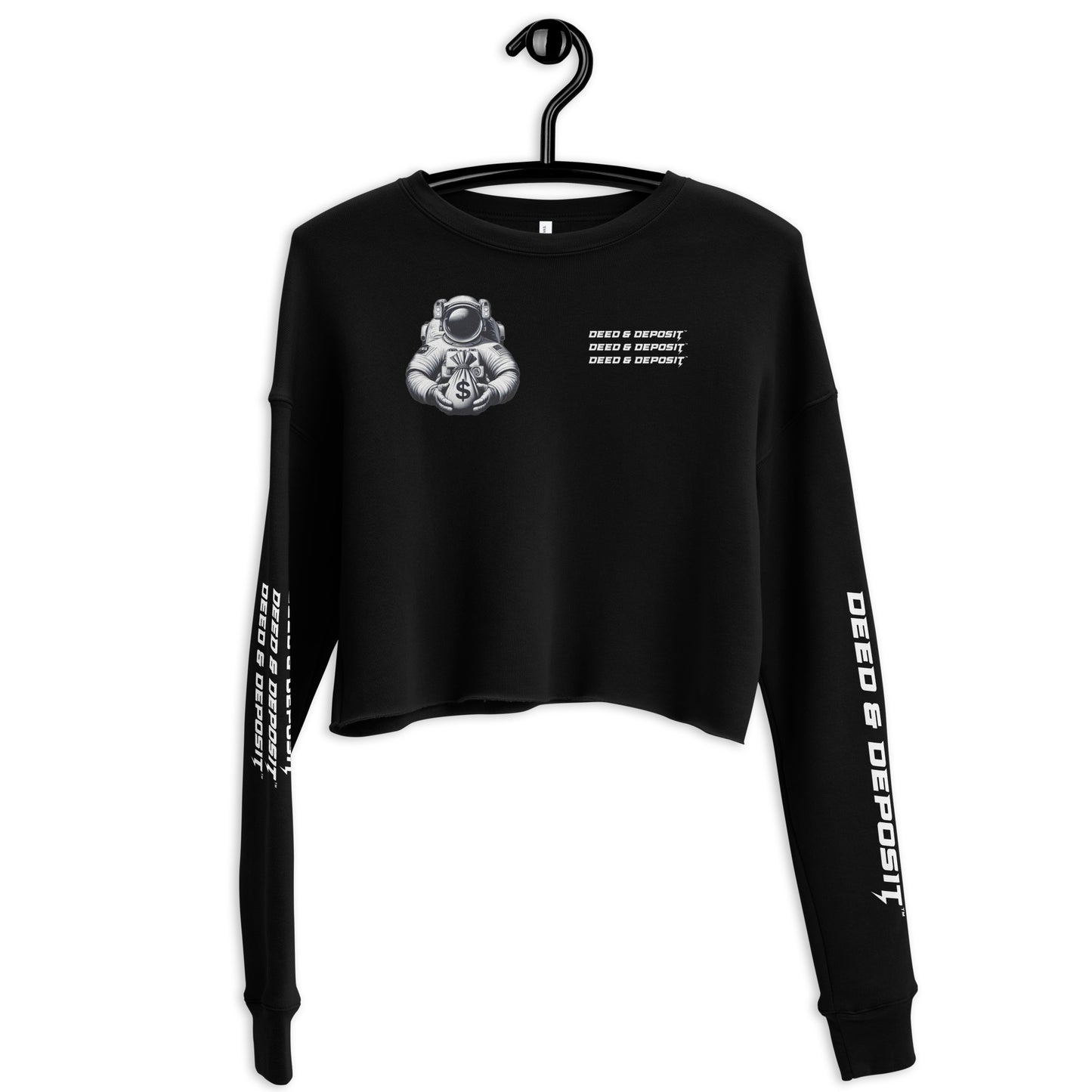 DEED & DEPOSIT™ Fleece Crop Sweatshirt