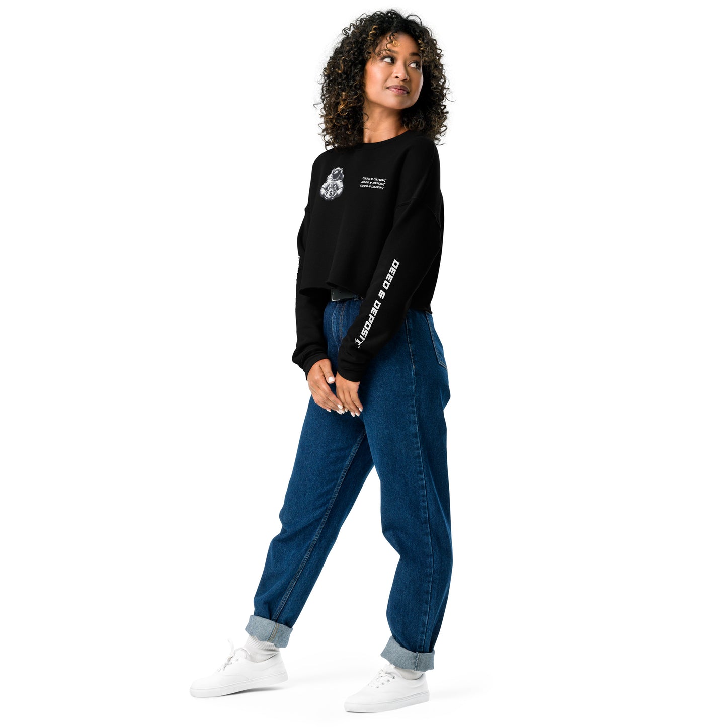 DEED & DEPOSIT™ Fleece Crop Sweatshirt